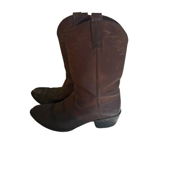 Ariat Men’s Western Cowboy Boots Size 10 D Brown Leather Style 34025 Rubber Sole - Picture 2 of 7